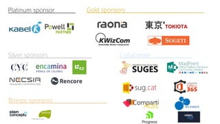 Gold sponsors ______________
Silver sponsors
Bronze sponsors
Collaborate
Platinum sponsor
 