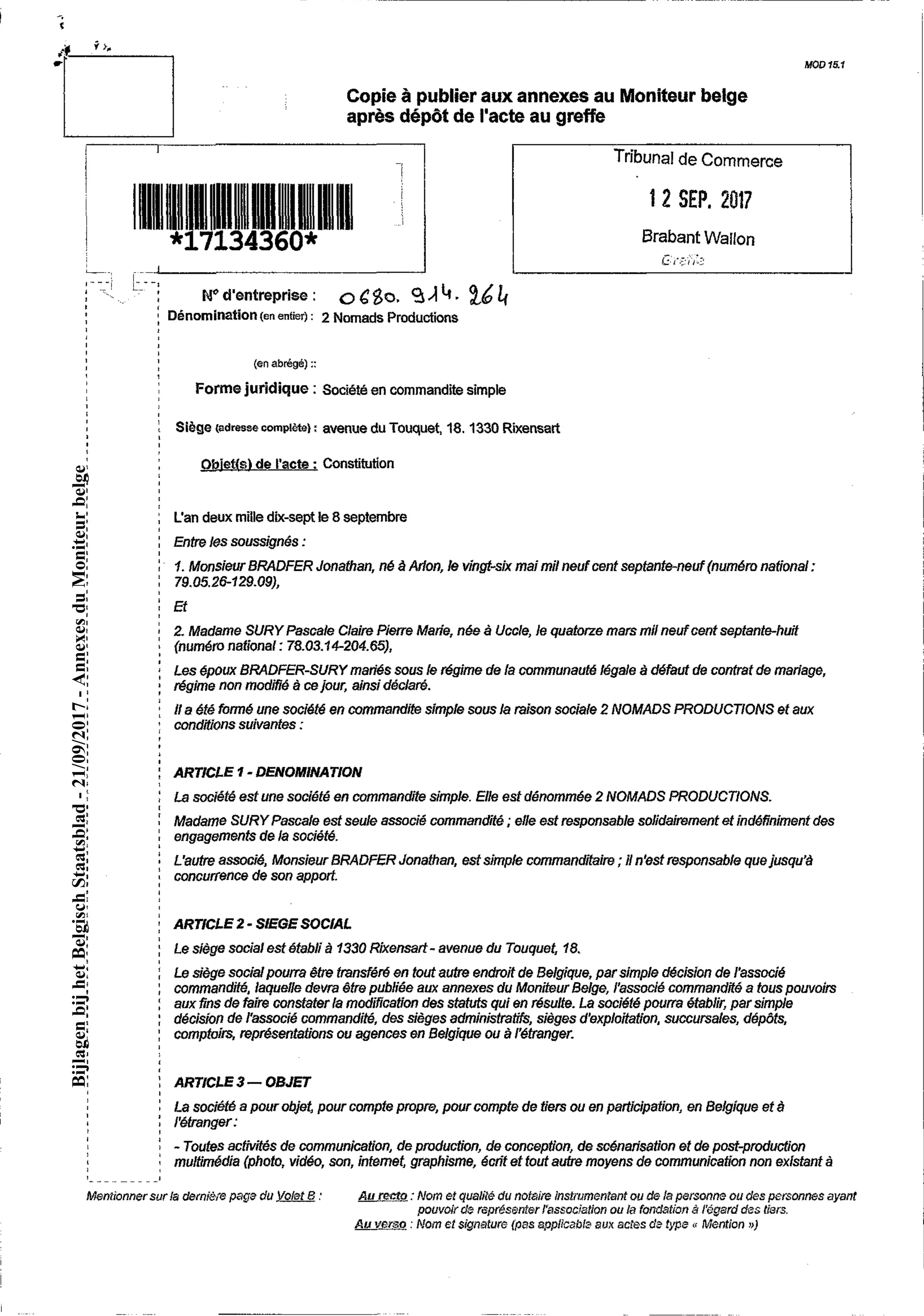 BijlagenbijhetBelgischStaatsblad-21/09/2017-AnnexesduMoniteurbelge