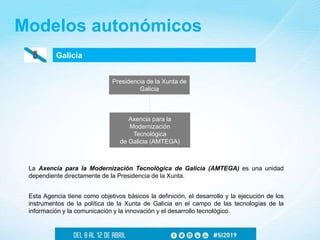 Galicia
Modelos autonómicos
Axencia para la
Modernización
Tecnológica
de Galicia (AMTEGA)
Presidencia de la Xunta de
Galic...