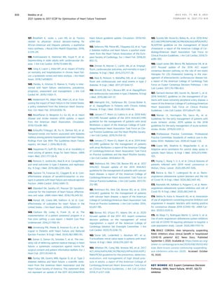 137. Breathett K, Jones J, Lum HD, et al. Factors
related to physician clinical decision-making for
African-American and Hispanic patients: a qualitative
meta-synthesis. J Racial Ethn Health Disparities. 2018;
5:1215–29.
138. Krishnaswami A, Steinman MA, Goyal P, et al.
Deprescribing in older adults with cardiovascular dis-
ease. J Am Coll Cardiol. 2019;73:2584–95.
139. Yang X, Lupon J, Vidan MT, et al. Impact of frailty
on mortality and hospitalization in chronic heart fail-
ure: a systematic review and meta-analysis. J Am Heart
Assoc. 2018;7:e008251.
140. Pandey A, Kitzman D, Reeves G. Frailty is inter-
twined with heart failure: mechanisms, prevalence,
prognosis, assessment and management. J Am Coll
Cardiol HF. 2019;7:1001–11.
141. Heidenreich PA, Albert NM, Allen LA, et al. Fore-
casting the impact of heart failure in the United States:
a policy statement from the American Heart Associa-
tion. Circ Heart Fail. 2013;6:606–19.
142. Mozaffarian D, Benjamin EJ, Go AS, et al. Heart
disease and stroke statistic—2016 update: a report
from the American Heart Association. Circulation.
2016;133:e38–360.
143. Echouffo-Tcheugui JB, Xu H, DeVore AD, et al.
Temporal trends and factors associated with diabetes
mellitus among patients hospitalized with heart failure:
ﬁndings from Get With The Guidelines-Heart Failure
registry. Am Heart J. 2016;182:9–20.
144. Hauptman PJ, Goff ZD, Vidic A, et al. Variability in
retail pricing of generic drugs for heart failure. JAMA
Intern Med. 2017;177:126–8.
145. Perkovic V, Jardine MJ, Neal B, et al. Canagliﬂozin
and renal outcomes in type 2 diabetes and nephropa-
thy. N Engl J Med. 2019;380:2295–306.
146. Gaziano TA, Fonarow GC, Claggett B, et al. Cost-
effectiveness analysis of sacubitril/valsartan vs ena-
lapril in patients with heart failure and reduced ejection
fraction. JAMA Cardiol. 2016;1:666–72.
147. Ollendorf DA, Sandhu AT, Pearson SD. Sacubitril-
valsartan for the treatment of heart failure: effective-
ness and value. JAMA Intern Med. 2016;176:249–50.
148. Kansal AR, Cowie MR, Kielhorn A, et al. Cost-
effectiveness of ivabradine for heart failure in the
United States. J Am Heart Assoc. 2016;5:e003221.
149. Clarkson EB, Linley A, Frank JS, et al. The
implementation of a patient assistance program in a
free clinic setting: a case report. J Health Care Poor
Underserved. 2016;27:1183–91.
150. Armstrong PW, Pieske B, Anstrom KJ, et al. Ver-
iciguat in Patients with Heart Failure and Reduced
Ejection Fraction. N Engl J Med. 2020;382:1883–93.
151. Zaman S, Zaman SS, Scholtes T, et al. The mor-
tality risk of deferring optimal medical therapy in heart
failure: a systematic comparison against norms for
surgical consent and patient information leaﬂets. Eur J
Heart Fail. 2017;19:1401–9.
152. Dunlay SM, Givertz MM, Aguilar D, et al. Type 2
diabetes mellitus and heart failure: a scientiﬁc state-
ment from the American Heart Association and the
Heart Failure Society of America: This statement does
not represent an update of the 2017 ACC/AHA/HFSA
heart failure guideline update. Circulation. 2019;140:
e294–324.
153. Seferovic PM, Petrie MC, Filippatos GS, et al. Type
2 diabetes mellitus and heart failure: a position state-
ment from the Heart Failure Association of the Euro-
pean Society of Cardiology. Eur J Heart Fail. 2018;20:
853–72.
154. Zinman B, Wanner C, Lachin JM, et al. Empagli-
ﬂozin, cardiovascular outcomes, and mortality in type 2
diabetes. N Engl J Med. 2015;373:2117–28.
155. Neal B, Perkovic V, Mahaffey KW, et al. Canagli-
ﬂozin and cardiovascular and renal events in type 2
diabetes. N Engl J Med. 2017;377:644–57.
156. Wiviott SD, Raz I, Bonaca MP, et al. Dapagliﬂozin
and cardiovascular outcomes in type 2 diabetes. N Engl
J Med. 2019;380:347–57.
157. Heerspink HJL, Stefansson BV, Correa-Rotter R,
et al. Dapagliﬂozin in Patients with Chronic Kidney
Disease. N Engl J Med. 2020;383:1436–46.
158. January CT, Wann LS, Calkins H, et al. 2019 AHA/
ACC/HRS focused update of the 2014 AHA/ACC/HRS
guideline for the management of patients with atrial
ﬁbrillation: a report of the American College of Cardi-
ology/American Heart Association Task Force on Clin-
ical Practice Guidelines and the Heart Rhythm Society.
J Am Coll Cardiol. 2019;74:104–32.
159. January CT, Wann LS, Alpert JS, et al. 2014 AHA/
ACC/HRS guideline for the management of patients
with atrial ﬁbrillation: a report of the American College
of Cardiology/American Heart Association Task Force
on Practice Guidelines and the Heart Rhythm Society.
J Am Coll Cardiol. 2014;64:e1–76.
160. Nishimura RA, Otto CM, Bonow RO, et al. 2017
AHA/ACC focused update of the 2014 AHA/ACC
guideline for the management of patients with valvular
heart disease: a report of the American College of
Cardiology/American Heart Association Task Force on
Clinical Practice Guidelines. J Am Coll Cardiol. 2017;70:
252–89.
161. Nishimura RA, Otto CM, Bonow RO, et al. 2014
AHA/ACC guideline for the management of patients
with valvular heart disease: a report of the American
College of Cardiology/American Heart Association Task
Force on Practice Guidelines. J Am Coll Cardiol. 2014;
63:e57–185.
162. Bonow RO, O’Gara PT, Adams DH, et al. 2020
focused update of the 2017 ACC expert consensus
decision pathway on the management of mitral
regurgitation: a report of the American College of
Cardiology Solution Set Oversight Committee. J Am
Coll Cardiol. 2020;75:2236–70.
163. Stone GW, Lindenfeld J, Abraham WT, et al.
Transcatheter mitral-valve repair in patients with heart
failure. N Engl J Med. 2018;379:2307–18.
164. Whelton PK, Carey RM, Aronow WS, et al. 2017
ACC/AHA/AAPA/ABC/ACPM/AGS/APhA/ASH/ASPC/
NMA/PCNA guideline for the prevention, detection,
evaluation, and management of high blood pres-
sure in adults: a report of the American College of
Cardiology/American Heart Association Task Force
on Clinical Practice Guidelines. J Am Coll Cardiol.
2018;71:e127–248.
165. Grundy SM, Stone NJ, Bailey AL, et al. 2018 AHA/
ACC/AACVPR/AAPA/ABC/ACPM/ADA/AGS/APhA/ASPC/
NLA/PCNA guideline on the management of blood
cholesterol: a report of the American College of Car-
diology/American Heart Association Task Force on
Clinical Practice Guidelines. J Am Coll Cardiol. 2019;73:
e285–350.
166. Lloyd-Jones DM, Morris PB, Ballantyne CM, et al.
2017 focused update of the 2016 ACC expert
consensus decision pathway on the role of non-statin
therapies for LDL-cholesterol lowering in the man-
agement of atherosclerotic cardiovascular disease risk:
a report of the American College of Cardiology Task
Force on Expert Consensus Decision Pathways. J Am
Coll Cardiol. 2017;70:1785–822.
167. Gerhard-Herman MD, Gornik HL, Barrett C, et al.
2016 AHA/ACC guideline on the management of pa-
tients with lower extremity peripheral artery disease: a
report of the American College of Cardiology/American
Heart Association Task Force on Clinical Practice
Guidelines. J Am Coll Cardiol. 2017;69:e71–126.
168. Warner JJ, Harrington RA, Sacco RL, et al.
Guidelines for the early management of patients with
acute ischemic stroke: 2019 update to the 2018
guidelines for the early management of acute ischemic
stroke. Stroke. 2019;50:3331–2.
169. Professional Practice Committee. Professional
Practice Committee: Standards of medical care in dia-
betes-2020. Diabetes Care. 2020;43 Suppl 1:S3.
170. Cowie MR, Woehrle H, Wegscheider K, et al.
Adaptive servo-ventilation for central sleep apnea in
systolic heart failure. N Engl J Med. 2015;373:1095–
105.
171. Huang C, Wang Y, Li X, et al. Clinical features of
patients infected with 2019 novel coronavirus in
Wuhan, China. Lancet. 2020;395:497–506.
172. Mancia G, Rea F, Ludergnani M, et al. Renin-
angiotensin-aldosterone system blockers and the risk
of Covid-19. N Engl J Med. 2020;382:2431–40.
173. Reynolds HR, Adhikari S, Pulgarin C, et al. Renin-
angiotensin-aldosterone system inhibitors and risk of
Covid-19. N Engl J Med. 2020;382:2441–8.
174. Mehta N, Kalra A, Nowacki AS, et al. Association
of use of angiotensin-converting enzyme inhibitors and
angiotensin II receptor blockers with testing positive
for coronavirus disease 2019 (COVID-19). JAMA Car-
diol. 2020;5:1020–6.
175. de Abajo FJ, Rodriguez-Martin S, Lerma V, et al.
Use of renin-angiotensin-aldosterone system inhibitors
and risk of COVID-19 requiring admission to hospital: a
case-population study. Lancet. 2020;395:1705–14.
176. BRACE CORONA: does temporarily suspending
RAAS inhibitors show clinical beneﬁt in hospitalized
COVID-19 patients? ACC News Story. Published
September 1, 2020. Available at: https://www.acc.org/
latest-in-cardiology/articles/2020/08/29/02/40/
tues-8am-brace-corona-continuing-suspending-
ace-inhibitors-arbs-esc-2020. Accessed October
10, 2020.
KEY WORDS ACC Expert Consensus Decision
Pathway, ARNI, heart failure, HFrEF, SGLT2
inhibitor
Maddox et al. J A C C V O L . 7 7 , N O . 6 , 2 0 2 1
2021 Update to 2017 ECDP for Optimization of Heart Failure Treatment F E B R U A R Y 1 6 , 2 0 2 1 : 7 7 2 – 8 1 0
806
 