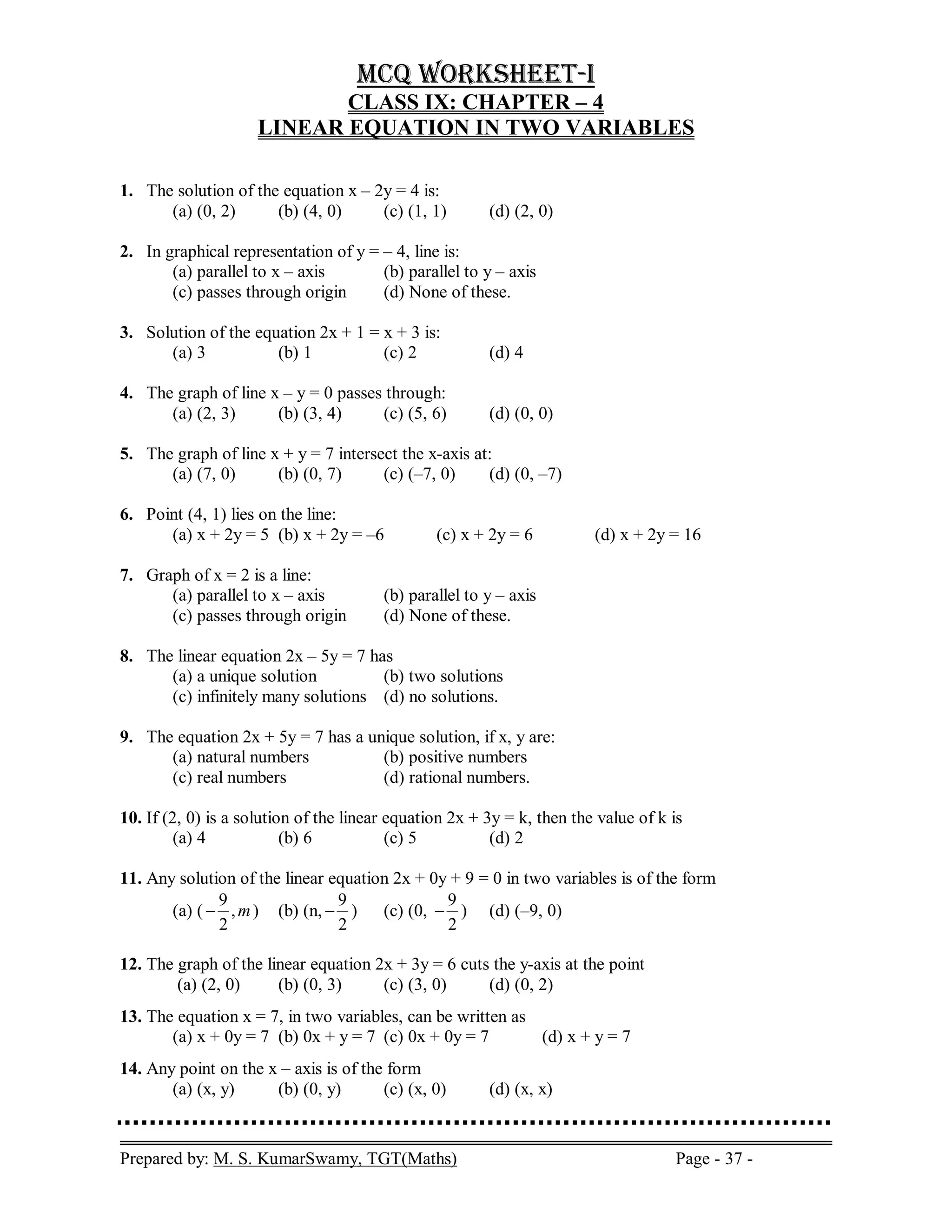 MATHEMATICS QUESTION BANK FOR CLASS - IX | PDF