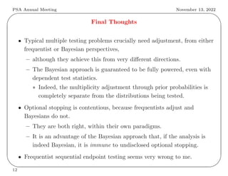 Comparing Frequentists and Bayesian Control of Multiple Testing | PDF