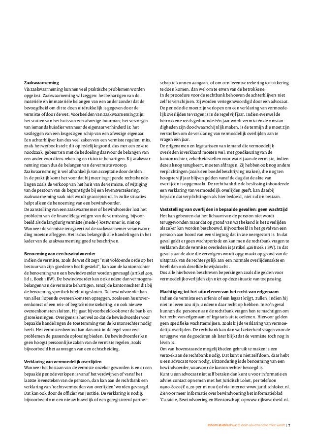 Informatiebladwattedoenalsiemandvermistwordt