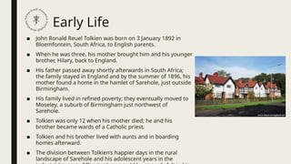 J.R.R. Tolkien's Life Power Point Presentation | PPTX