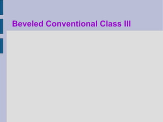 Beveled Conventional Class III 
 
