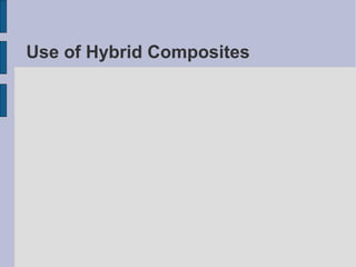 Use of Hybrid Composites 
 