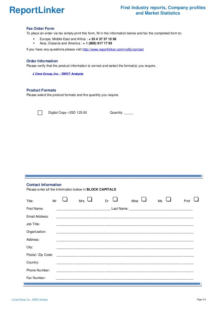 J Crew Group Inc Swot Analysis