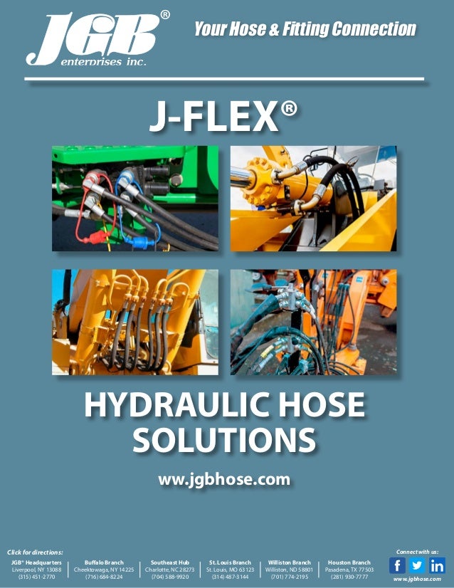 Low-Medium Pressure JGB Enterprises 171-1008-2320I-100 J-Flex Hydraulic Hose 2320 psi Maximum Pressure 100 Synthetic Rubber 1-Wire 0.5 Id
