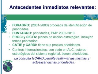 Consulta “cara  a cara” para ALC bajo el proceso GCARD
