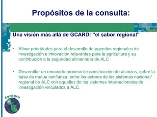 Consulta “cara  a cara” para ALC bajo el proceso GCARD