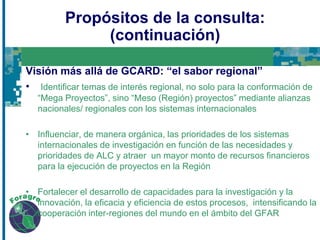 Consulta “cara  a cara” para ALC bajo el proceso GCARD