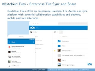 Nextcloud Open Source Collaborative Cloud Platform, OW2online, June2020 ...
