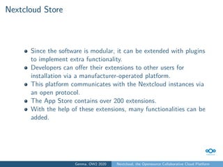 Nextcloud Open Source Collaborative Cloud Platform, OW2online, June2020 ...
