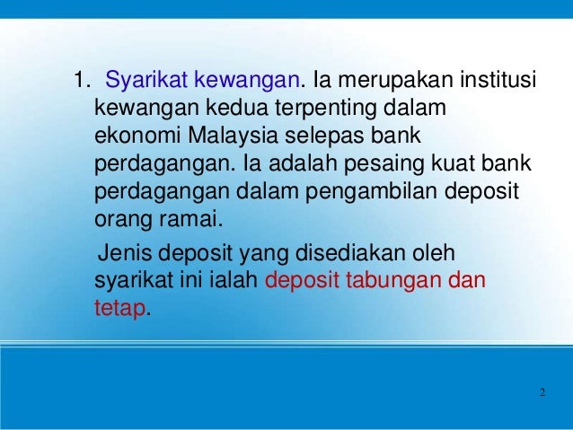 Ekonomi  Institut bukan bank
