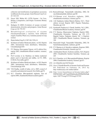 Sesamum indicum Linn | PDF