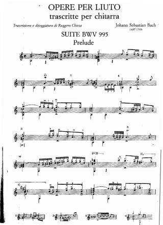 J.s. bach 4 suite para el láud