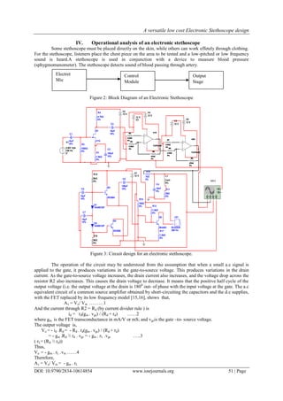 A versatile low cost Electronic Stethoscope design | PDF