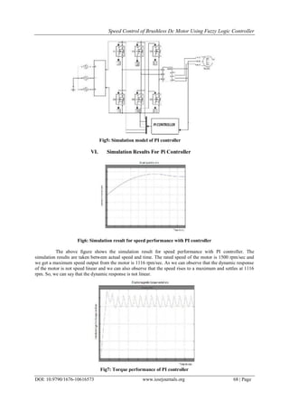 Speed Control of Brushless Dc Motor Using Fuzzy Logic Controller | PDF