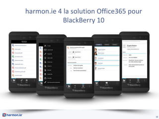 16
harmon.ie 4 la solution Office365 pour
BlackBerry 10
 