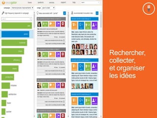 Rechercher,
collecter,
et organiser
les idées
 