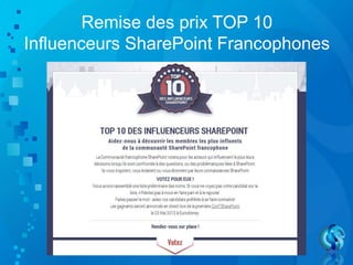 Remise des prix TOP 10
Influenceurs SharePoint Francophones
 