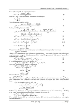 Design of Second Order Digital Differentiator and Integrator Using ...