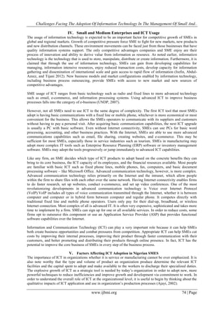 Challenges Facing the Adoption of Information Technology in the ...