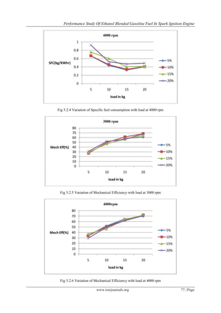 Performance Study of Ethanol Blended Gasoline Fuel in Spark Ignition ...