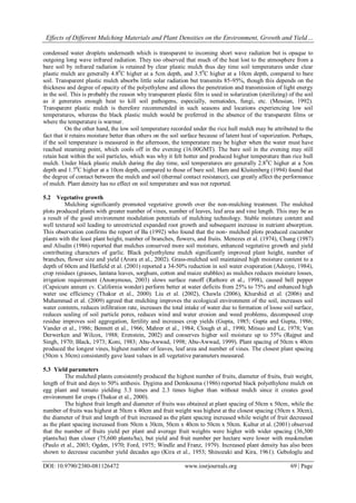 Effects of Different Mulching Materials and Plant Densities on the ...