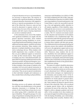 An Overview of Inclusive Education in the United States | PDF
