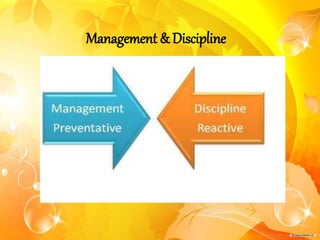 Management & Discipline
 