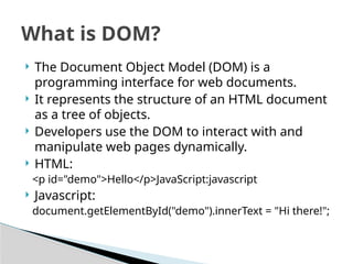 Intro to DOM (Document Object Model) .pptx