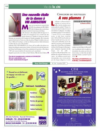 10                                                                                  Vie de la cité

                                   Une nouvelle étoile                                                          Concours de nouvelles
                                     de la danse à                                                                 A vos plumes !
                                    VIB ANIMATION
                                                                                                   L
                                                                                                            a librairie « La Plume et l'écran »
                                                                                                            organise un concours de nou-



                                  M
                                                   arine, qui nous vient du sud, a rejoint LYNDA            velles, dont les résultats seront
                                                  et SUSAN, les professeurs de VIB ANIMA-          rendus publics le vendredi 19février. Ce
                                                  TION afin d’y dispenser des cours de danse       concours est ouvert à toutes et à tous et
                                 classique (à partir de 4 ans), de jazz et de fitness.             sera divisé en 2 catégories: une catégo-
                                 Cette danseuse a été professionnelle dès l’âge de 16              rie adultes (à partir de 18 ans révolus au
                                 ans dans une compagnie du sud, a évolué avec des                  1er janvier 2010), et une catégorie
                                 grands danseurs du Capitole et a beaucoup dansé à                 jeunes. Le texte devra comporter
     l’étranger, par exemple lors de l’investiture du Président sénégalais. Elle a même été        entre1500 et3500 mots. Il contient une
     aperçue récemment en France aux côtés du patineur Philippe Candeloro dans son                 phrase imposée par le jury, que voici:
     show « Hello and Good bye », car bien sûr, Marine poursuit son métier de danseuse             « Alors que le soleil étirait, pour la der-
     en dehors des ses cours à Vib animation                                                       nière fois, ses rayons sur les imposantes
     Diplômée d’Etat, VIB ANIMATION a la chance de l’accueillir et de renforcer son                statues de la Grand Place, les habitants
     équipe de professeurs passionnés et motivés, et d’animer encore de très beaux pro-            de Bussy Saint-Georges, les Buxangeor-         d'édition avec les Éditions La Plume et l'É-
     jets à Bussy Saint-Georges où Susan Séve, présidente de l’association, officie depuis         giens, s'extirpaient, angoissés, de cette      cran, la publication de la nouvelle et sa
     1987 avec toujours la pêche et le dynamisme qui la caractérisent.                             longue        nuit      de     veille.     »   rémunération des ventes sous forme de
     Rappelons que tous les cours ont lieu au Studio Vibration, Allée des Deux-Châteaux. n         A partir de cette première phrase, vous        droits d'auteur. La date limite de dépôt
                                                                                                   êtes libre de composer l’histoire qui vous     des textes est fixée au samedi 9 janvier
     Pour plus de renseignements, contactez le 0164660205                                          inspire…Les meilleures oeuvres seront          2010. n
     Site web: studiovibration. com                                                                récompensées, avec comme premier
                                                                                                                                                  Plus d’infos au 0164667810 ou sur
     Courriel: studiovibration@orange.fr                                                           prix de chaque catégorie un contrat            le site http://www.librairie-laplume.fr

                                                                Bussy Saint-Georges                 N° 116 - Novembre 2009
 