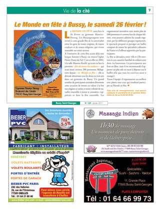 Vie de la cité                                                                                          9



Le Monde en fête à Bussy, le samedi 26 février !
                              e MONDE EN FÊTE aura lieu le                organisateurs attendent cette année plus de

                      L       26 février au gymnase Maurice-
                              Herzog. Les Buxangeorgiens sont
                       invités à cette grande fête de la convivialité
                                                                          600 personnes et comme lors de chaque édi-
                                                                          tion, vous pourrez admirer les stands orga-
                                                                          nisés par les différents groupes représentés,
                       entre les gens de toutes origines, de toutes       le spectacle proposé et partager un buffet
                       couleurs et de toutes religions, qui vivent        composé de toutes les spécialités culinaires
                       ensemble sur notre secteur.                        de France et d’ailleurs apportées par les par-
                       A l’initiative de cette fête ayant déjà une        ticipants.
                       longue histoire à Bussy, on trouve l’église        La fête se déroulera entre 16h et 22h envi-
                       Notre-Dame du Val. C’est en effet en 2002,         ron et a un caractère familial, les enfants sont
                       à la salle Maurice-Koehl, qu’avait eu lieu la      donc les bienvenus. La participation aux
                       première « fête de toutes les couleurs », qui      frais est libre, mais il est recommandé d’ap-
                       avait réuni environ 200 personnes. Rebap-          porter un plat salé ou sucré à déposer sur le
                       tisée depuis « le Monde en fête », elle se         buffet afin que tous les convives aient à
                       déroule désormais tous les deux ou trois ans       manger !
                       dans un gymnase de Bussy. Un grand                 Toute l’équipe d’organisation accueillera
                       nombre de participants attendent désormais         avec plaisir tous ceux qui voudront partici-
                       cette occasion de mettre en valeur à la fois       per au Monde en fête. n
                       nos origines si variées et notre volonté de tra-
                                                                          Pour plus de renseignements, vous pouvez
                       vailler ensemble à mieux se connaître, s’ap-       contacter le secrétariat de la paroisse Notre-
                       précier et faire la fête ensemble. Les             Dame du Val au 01 64 66 39 92.



               Bussy Saint-Georges             N° 129 - Janvier 2011
 