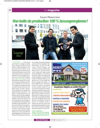 BUSSYMAG138_GABARIT BUSSYMAG NEW2009 05/12/11 13:40 Page22




      22                                                                               Le magazine

                                                                             Legacy Production
           Une boîte de production 100 % buxangeorgienne!




           « ET SI J’ÉTAIS… »: c’est le concept           rance à chaque tournage et progressent
           qu’ont lancé il y a quelques mois deux         à grands pas, livrant quelques vidéos
           jeunes habitants de Bussy, Navid               humoristiques du plus bel effet,
           Galiano et Edmond Mimouni. Tous                comme « Derrick et Vampire », qui
           deux passionnés de théâtre, ils ont            commence à avoir une excellente répu-
           d’abord assouvi leur passion au sein de        tation sur le net! « On essaie de trouver
           l’association Résonances, avant de voler       un côté comique dans chaque situation
           de leurs propres ailes en s’essayant à la      de la vie quotidienne, en montrant par
           réalisation de court-métrages. Pour ce         exemple une réalité un peu plus poussée
           faire, ils ont créé une boîte de produc-       de certaines professions», confient Navid
           tion, Legacy Production, et investi            Galiano et Edmond Mimouni, qui
           dans l’achat de caméras HD. Leur pre-          espèrent bien à l’avenir élargir leurs
           mier tournage s’est déroulé en juin der-       lieux de tournage et leur casting. « Les
           nier, au domicile de l’un d’entre eux.         gens ont adhéré très vite à notre univers,
           En compagnie de quelques amis qui              ce qui est très motivant », poursuivent
           ont joué les acteurs, ils ont donc ima-        nos deux cinéastes en herbe. Si vous
           giné le concept « Et si j’étais », qui fonc-   vous sentez acteur dans l’âme, n’hésitez
           tionne beaucoup sur le registre de la          donc pas à vous joindre à eux pour par-
           parodie de films ou de séries TV. « Au         tager quelques bonnes tranches de rigo-
           départ, on voulait plutôt s’amuser, sans       lade. Les deux compères ont d’ores et
           forcément montrer nos vidéos,soulignent        déjà bouclé le tournage de leur pro-
           en chœur Navid et Edmond, tous deux            chaine vidéo, une parodie de Star Wars,
           étudiants en droit. Mais après les avoir       qu’un autre membre de Legacy, David
           fait circuler auprès de notre entourage, on    Bernard, est actuellement en train de
           nous a finalement incités à persévérer et à    monter. En attendant, Navid et
           les dévoiler au plus grand nombre. » Nos       Edmond ont prévu de revenir à leur
           deux amis ont donc créé une page Face-         première passion, puisqu’ils se sont atte-
           book et mis en ligne leurs vidéos sur          lés à l’écriture d’une pièce de théâtre.
           You Tube. Un site internet est égale-          Inspiration, quand tu nous tiens! n
           ment en cours de construction. Legacy
                                                          LEGACY PRODUCTION
           Production est donc aujourd’hui en             Contacts : 06 27 33 17 84 (Edmond)
           plein développement. Formés sur le tas,        ou 06 62 04 51 81 (Navid) - Site web :
           Navid et Edmond prennent de l’assu-            www.legacy-production-emonsite.com



                                                                   Bussy Saint-Georges                 N° 138 - Novembre 2011
 