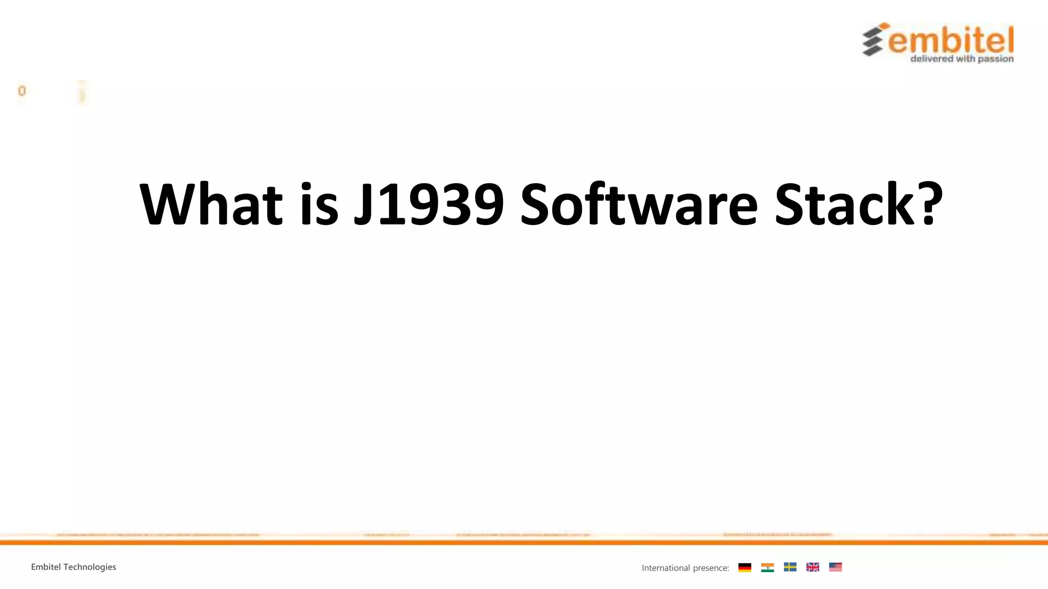 What is J1939 Software Stack? PPT