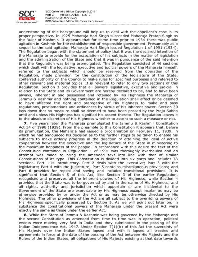 sc judgement on article 370