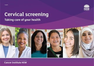 Cervical screening – taking care of your health flipchart (English)