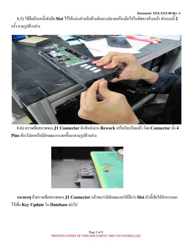 J1 connector with 4 pins rework procedure | PDF