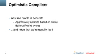 16
Optimistic Compilers
§  Assume profile is accurate
–  Aggressively optimize based on profile
–  Bail out if we’re wrong
§  ...and hope that we’re usually right
 