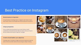 Best Practice on Instagram
 