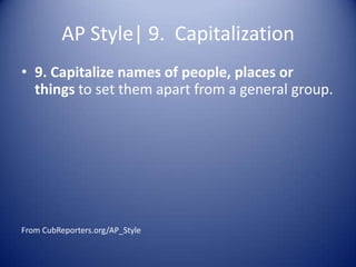 Writing blog posts in AP Style | PPT