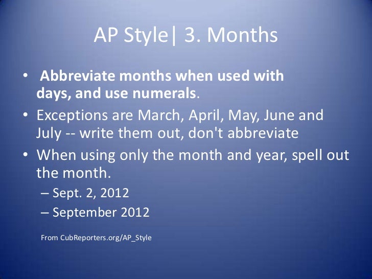 How to write in ap style