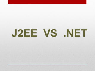 JEE  VS  .NET Présenté par : Ghazouani Mahdi 1 