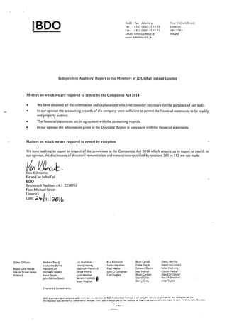J2 Ireland 2015 Financials