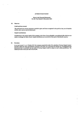 J2 Ireland 2015 Financials