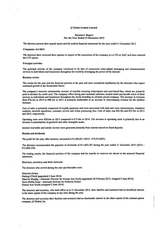 J2 Ireland 2015 Financials