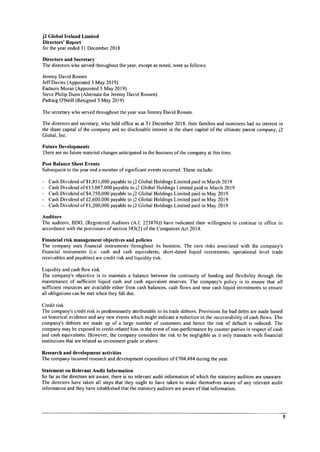 J2 Ireland 2018 Financials