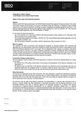 J2 Ireland 2018 Financials