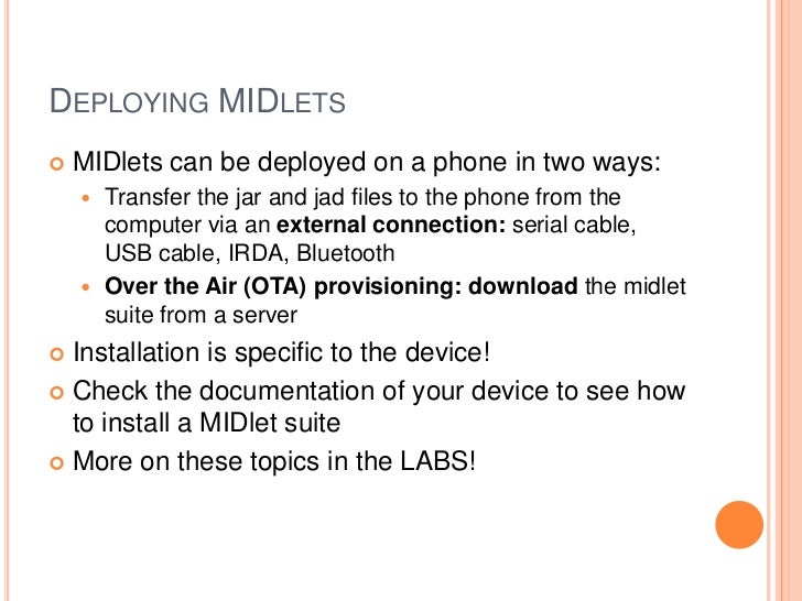 How To Transfer Jad Files To Phone